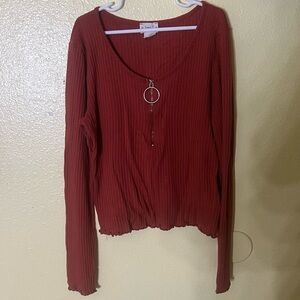 Burnt Orange Long Sleeve Top